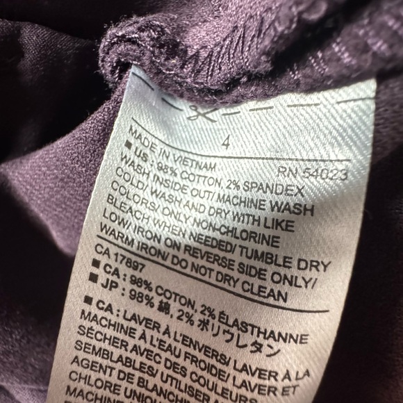 NWT Banana Republic Plum Purple Corduroy mini skirt Sz 4 button accent pockets - Picture 6 of 8